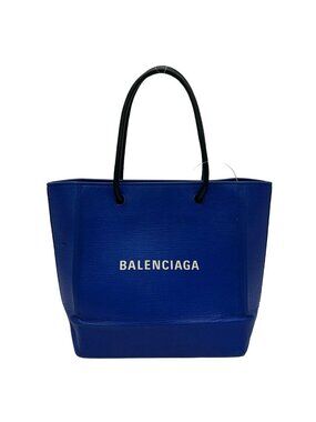 Balenciaga Tote Bag Shopping XXS Blue Leather